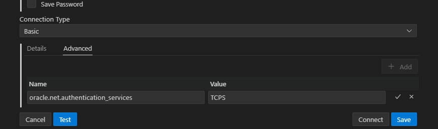 Allow TCPS as an Authentication Service